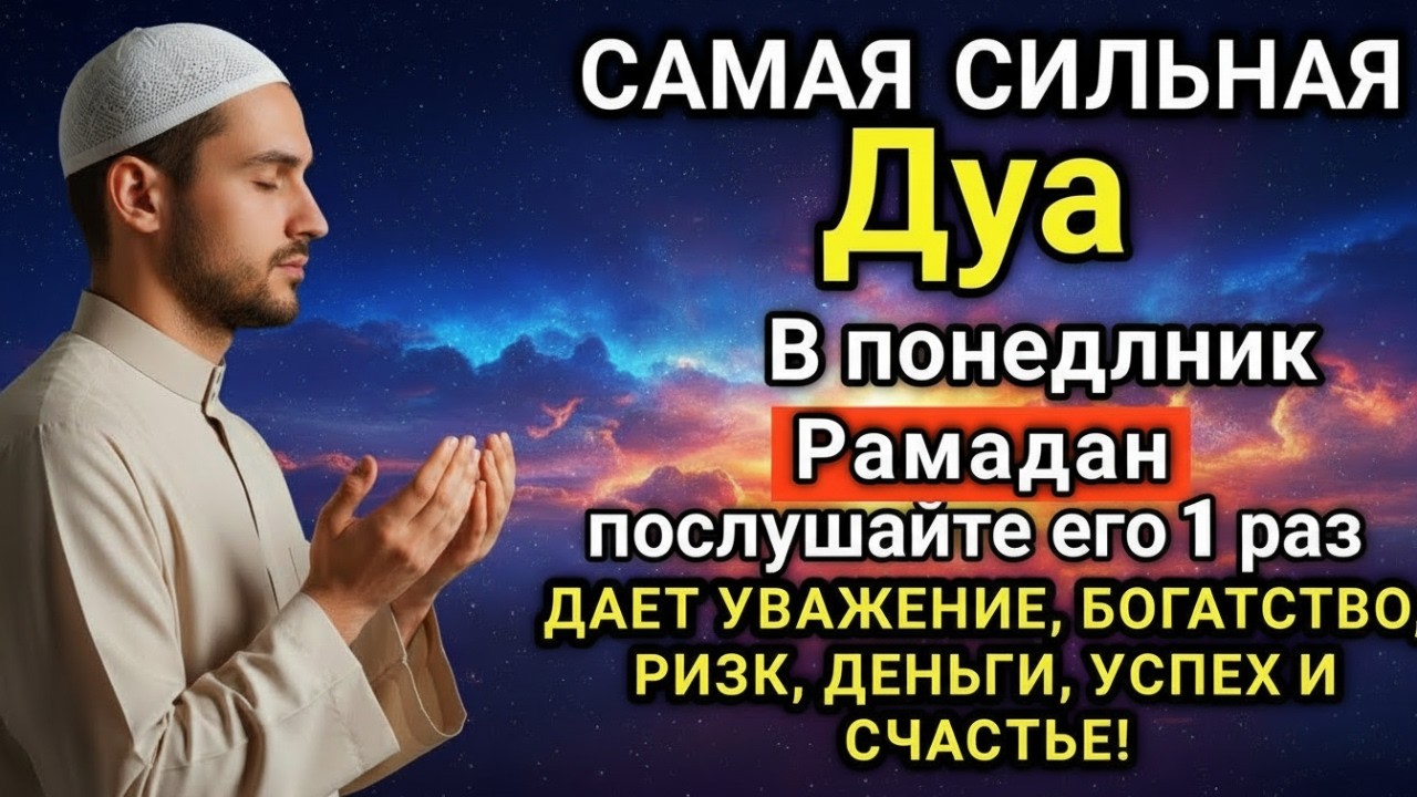 ✨🤲⭐ Дуа В понедельник Рамадан Очень сложные проблемы будут решены #дуа
