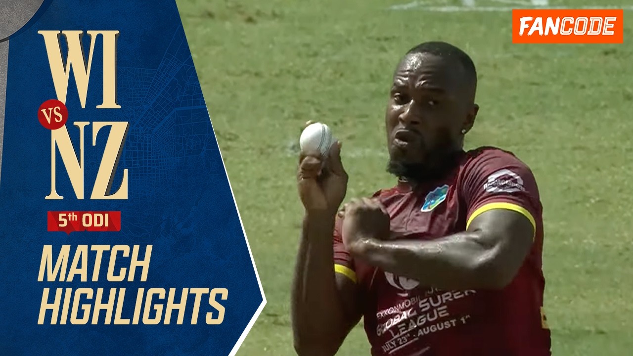 West Indies End The Series With A Thrilling Two-Wicket Win vs New Zealand | 5th ODI Highlights