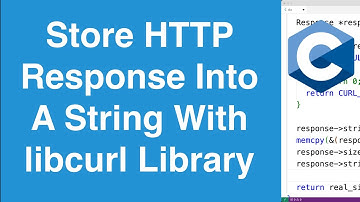 HTTP-respons opslaan in een string | C libcurl-bibliotheek