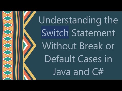 Understanding the Switch Statement Without Break or Default Cases in Java and C#