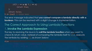 How to Properly Check Return Values of Lambda Functions in C+ +