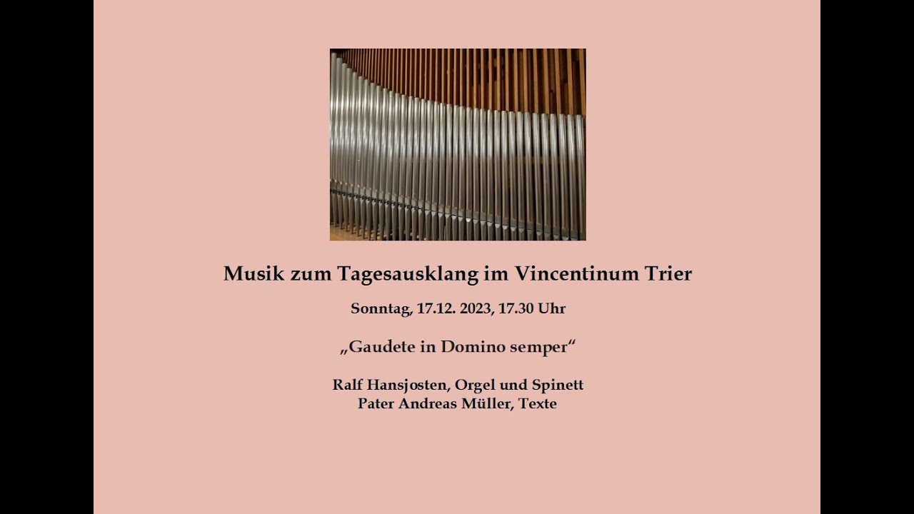 Musik zum Tagesausklang im Vincentinum Trier am 17. Dezember 2023