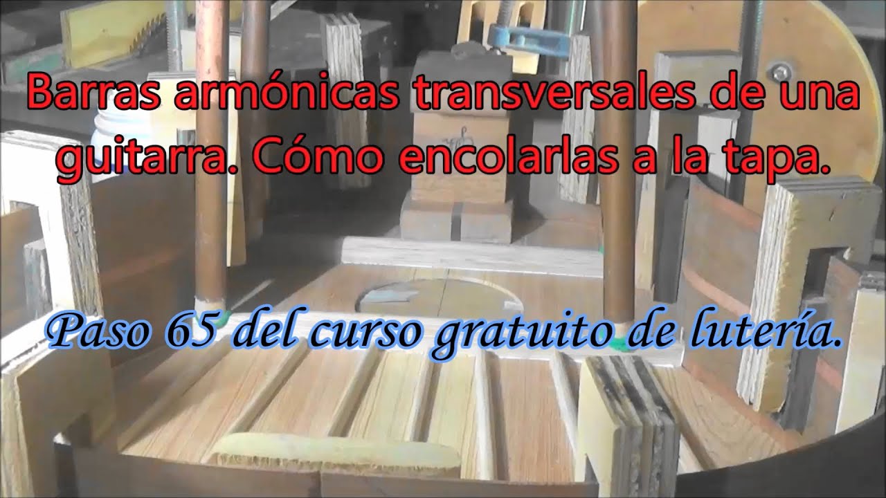 Barras armónicas transversales de una guitarra. Cómo pegarlas.