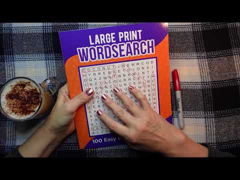 ASMR | Wordsearch Puzzles at Coffee Time! Whispered Chat