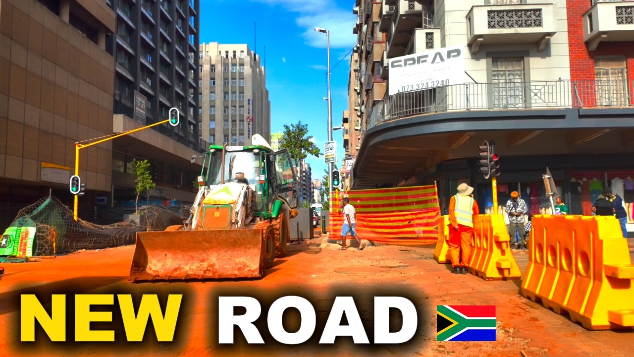 Строительство/модернизация новой дороги в центральном деловом районе Йоханнесбурга (Южная Африка)