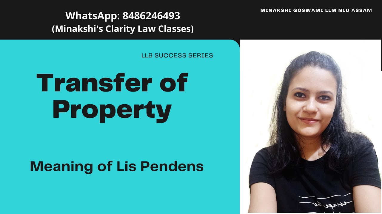 Meaning of Lis Pendens | Transfer of Property Act Most Important Topics