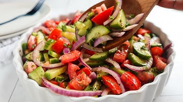Easy Mediterranean Cucumber Tomato Salad - 5-Minute Recipe