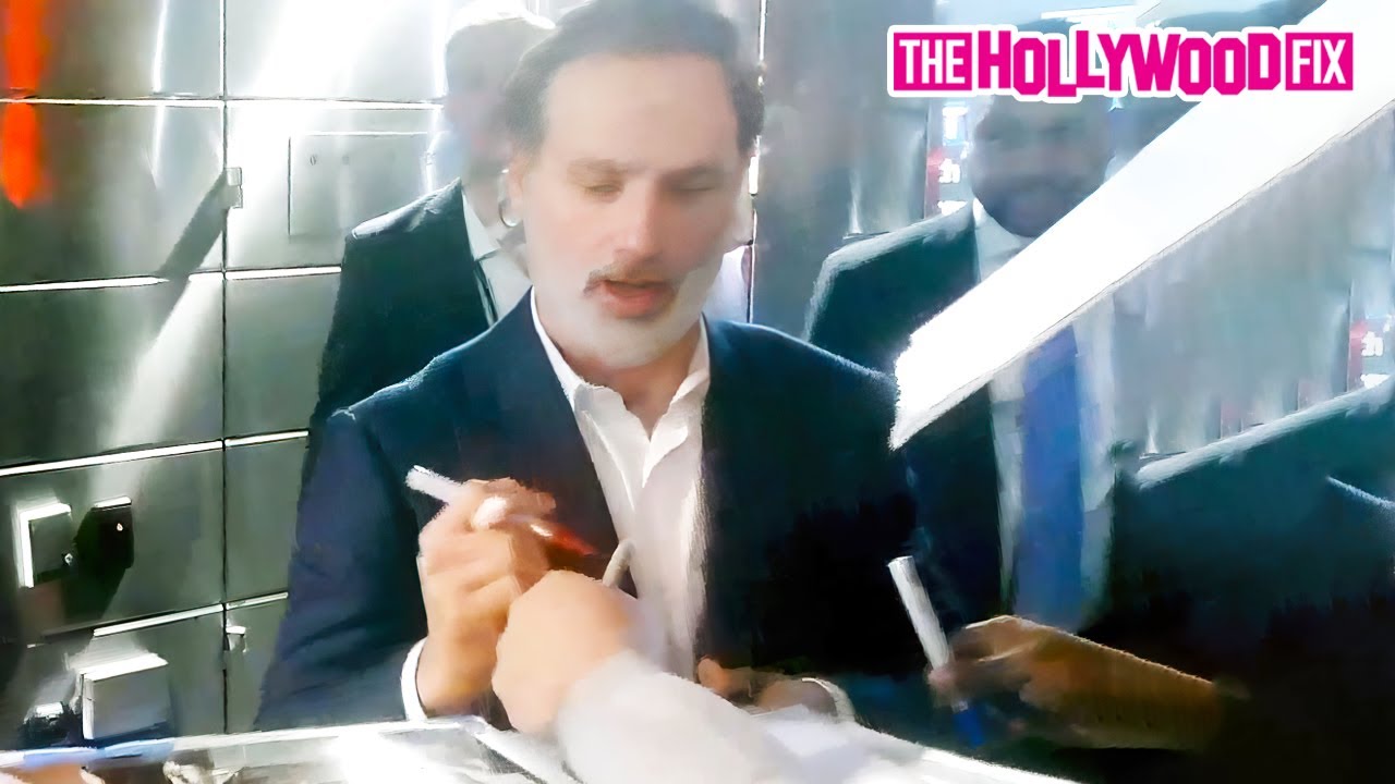 Andrew Lincoln Aka Rick Grimes From 'The Walking Dead' Signs Autographs For Fans At The AMC Upfronts