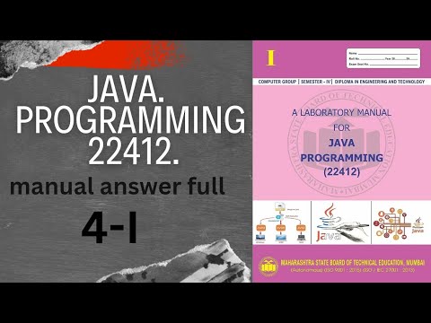 Java Programming (22412) Manual Full Answer #manul