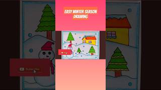 Winter Season Drawing #drawing #winterdrawing #shorts #easydrawing #art