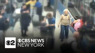 Video shows accused stowaway at JFK Airport