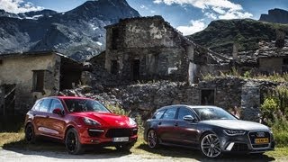 Porsche Cayenne Turbo S vs Audi RS6 english subtitled