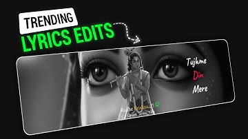 Radha Krishna Trending Lyrics Video Editing | Krishna Lyrics Video Editing in Alight Motion