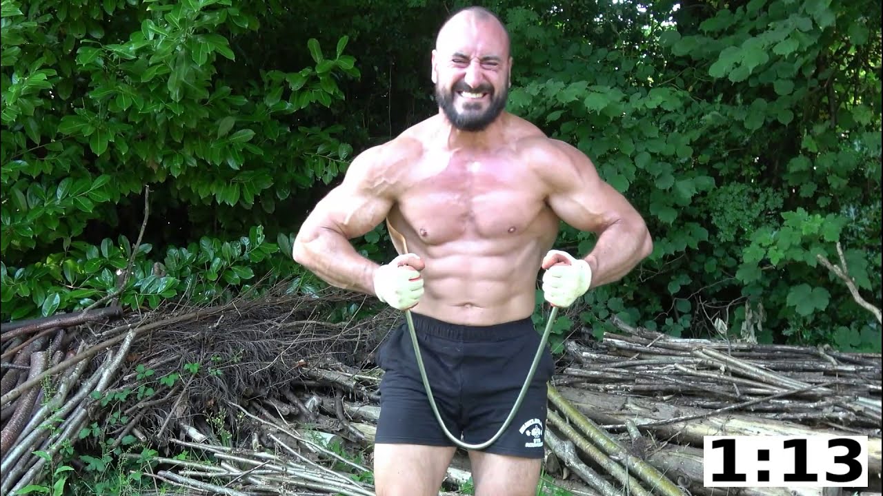 Bodybuilder vs Steel Bar YouTube