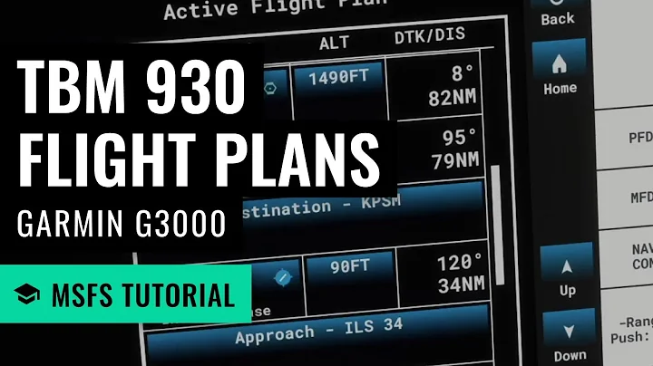 MSFS: TBM 930 - G3000 Flight Planning and ILS Approach - Microsoft Flight Simulator