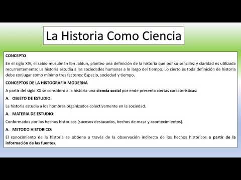 Video: La Historia Mundial Como Ciencia