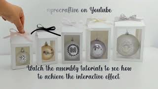 Unique Christmas ornament boxes. 5 sizes.