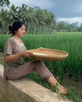 story wa cewek cantik || menampi beras🤩