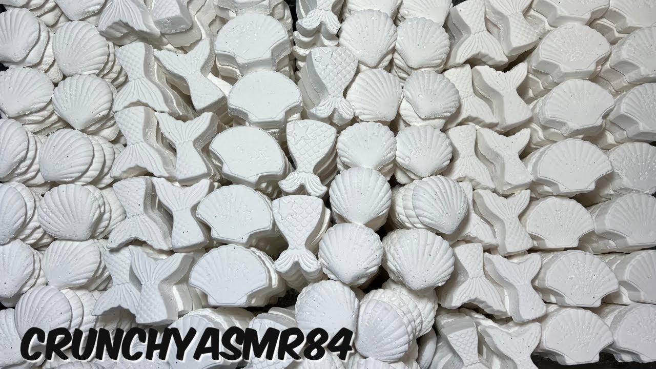 770 Gym Chalk Mass Crush | Mermaid Tails & Sea Shells | Oddly Satisfying | ASMR