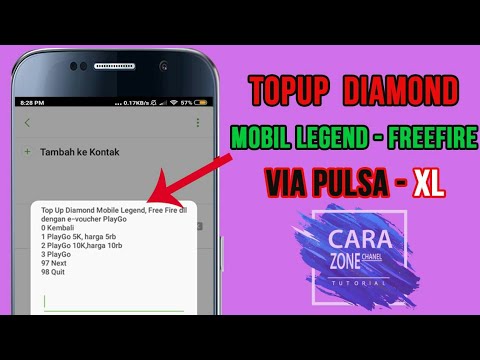 Cara Topup Diamond Mobile Legend Free Fire Via Pulsa Xl Youtube