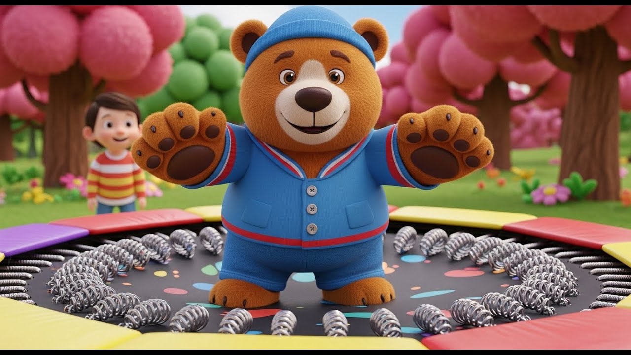 The Bear Who Bounced on a Trampoline | Best Nursery Rhymes and Kids Songs Collection