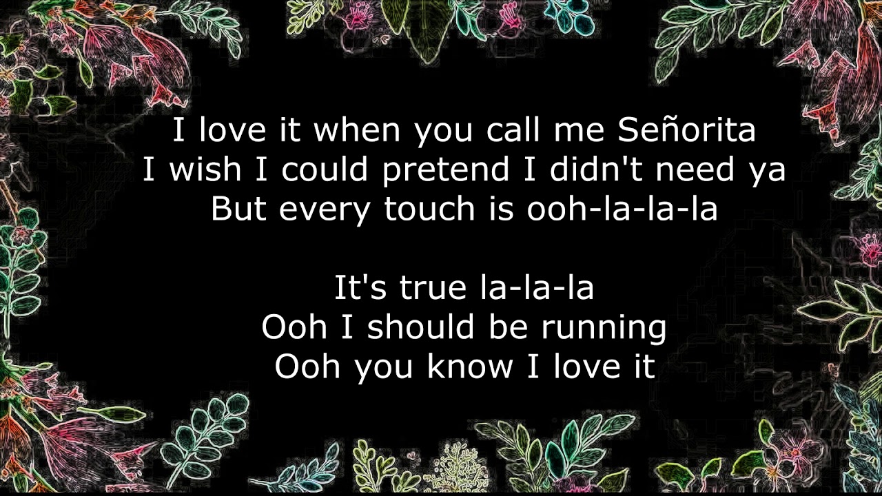 SEÑORITA Shawn Mendes, Camila Cabello (lyrics) YouTube