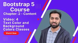 Bootstrap 5 Course - Chapter 2 - Text - Color - Background Color in Urdu/Hindi