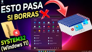 ESTO PASA si BORRAS SYSTEM32 en Windows 11😲 #shorts