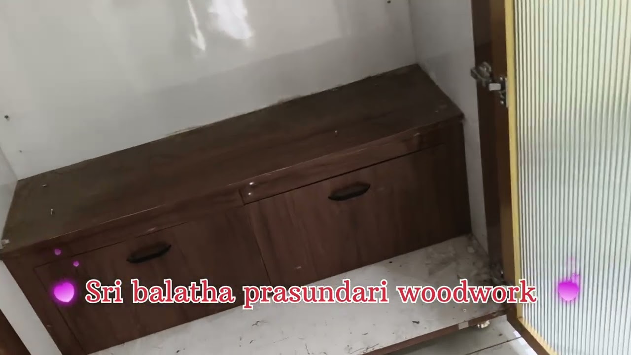 Sri Balaji woodwork cupboards project Guntur Housing Board sign Baba temple back 
