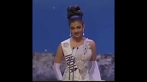 Aishwarya introducing herself as representative from India in #MissWorld #1994 #AishwaryaRai #India