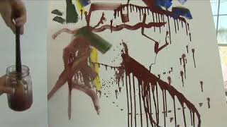 Expressionist Portrait Paint Marking: Turpentine