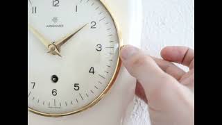 Sold! JUNGHANS Wall TOP!! Clock KITCHEN Timer! Vintage Germany CeramicGlass RESTORED!