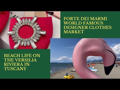 FORTE DEI MARMI | ITALIAN BARGAIN DESIGNER CLOTHES MARKET  Walking by the sea on the Italian Riviera