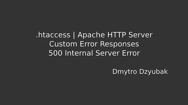 500 Internal Server Error | .htaccess, Test and Configure