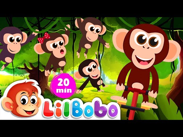 Popular Nursery Rhymes Collection  : Five Little Monkeys | Little BoBo - FlickBox Kids Songs class=