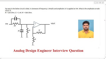 Texas Instrument Analog Design interview _ find the opamp ouput amplitude || Amit Bar
