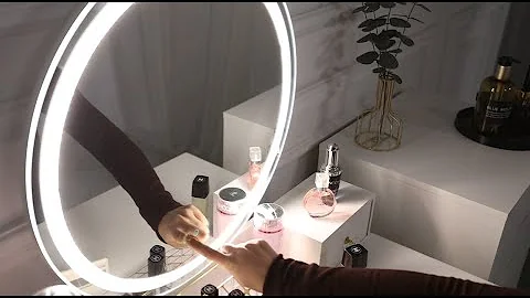 DEVAISE | WLIVE  Round Mirror with Adjustable LED Light Makeup Vanity 2021