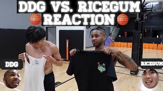 DDG vs Ricegum Heated 1v1 Basketball Game | Reaction