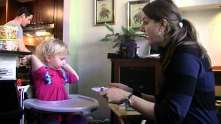 Laila Done With Birthday Cake, Sitting With Mommy