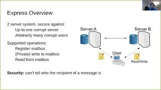 USENIX Security '21 - Express: Lowering the Cost of Metadata-hiding Communication with Cryptographic