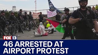 ProPalestine demonstrators arrested after blocking airport traffic for hours | FOX 13 Seattle