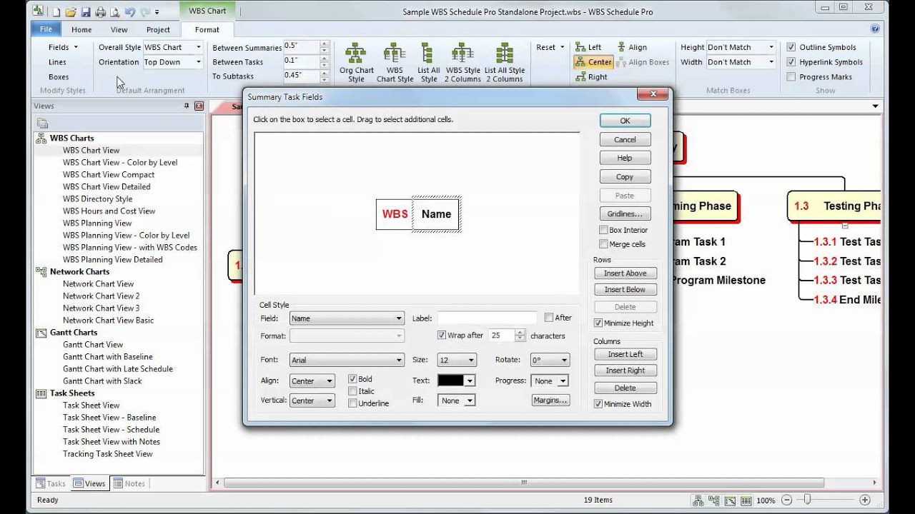 Wbs Chart Pro Microsoft Project 2016