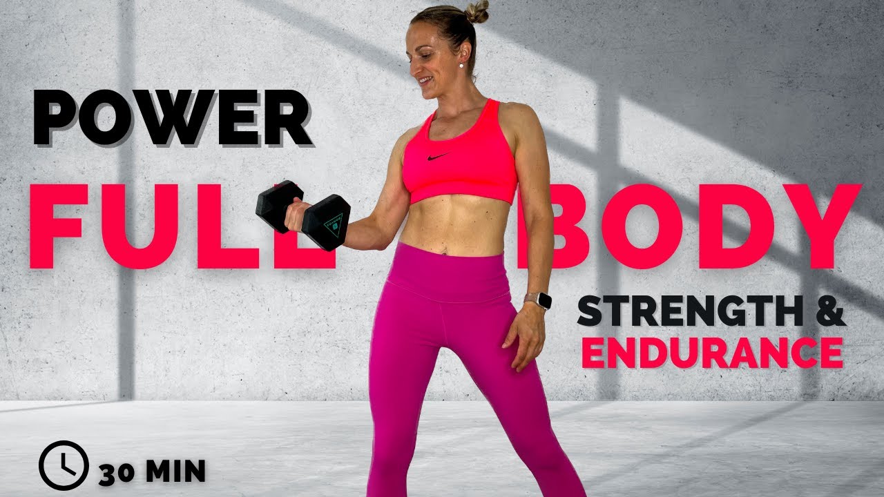 30 MIN FULL BODY STRENGTH workout - PYRAMID training at home with dumbbells