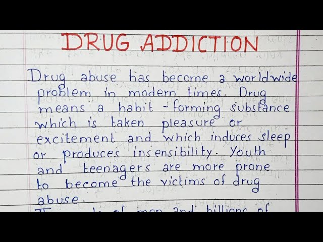 say no to drugs paragraph