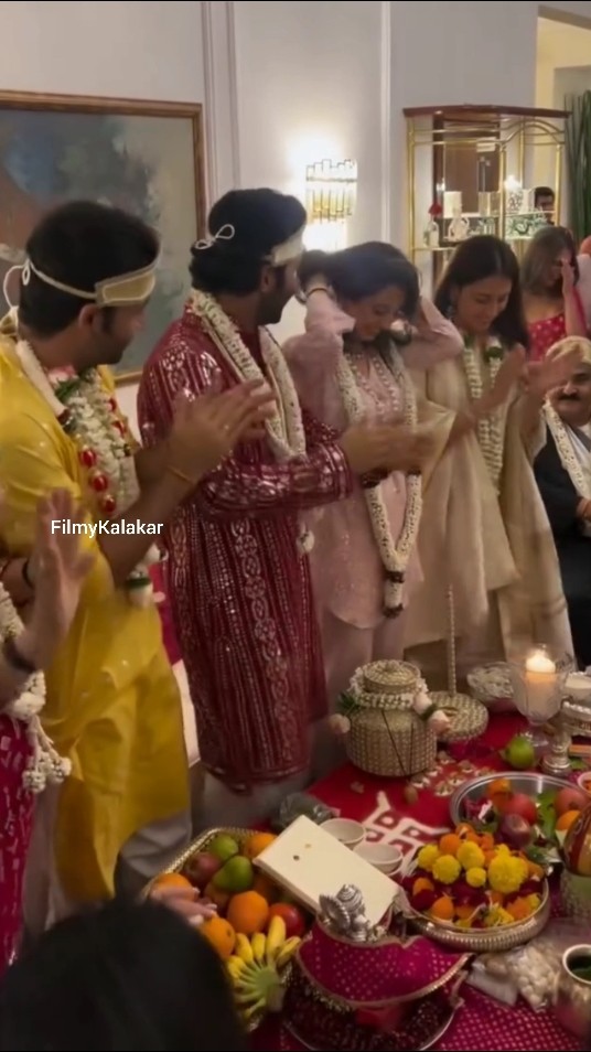 #aadarjain #alekhaadvani 's cultural wedding festivities begin ✨ #filmykalakar