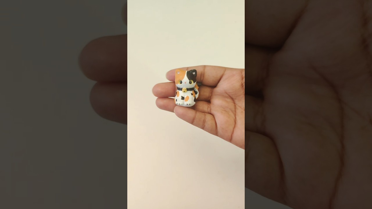 My First Original Clay Cat Is Finally Painted! 🐱🎨 (Almost