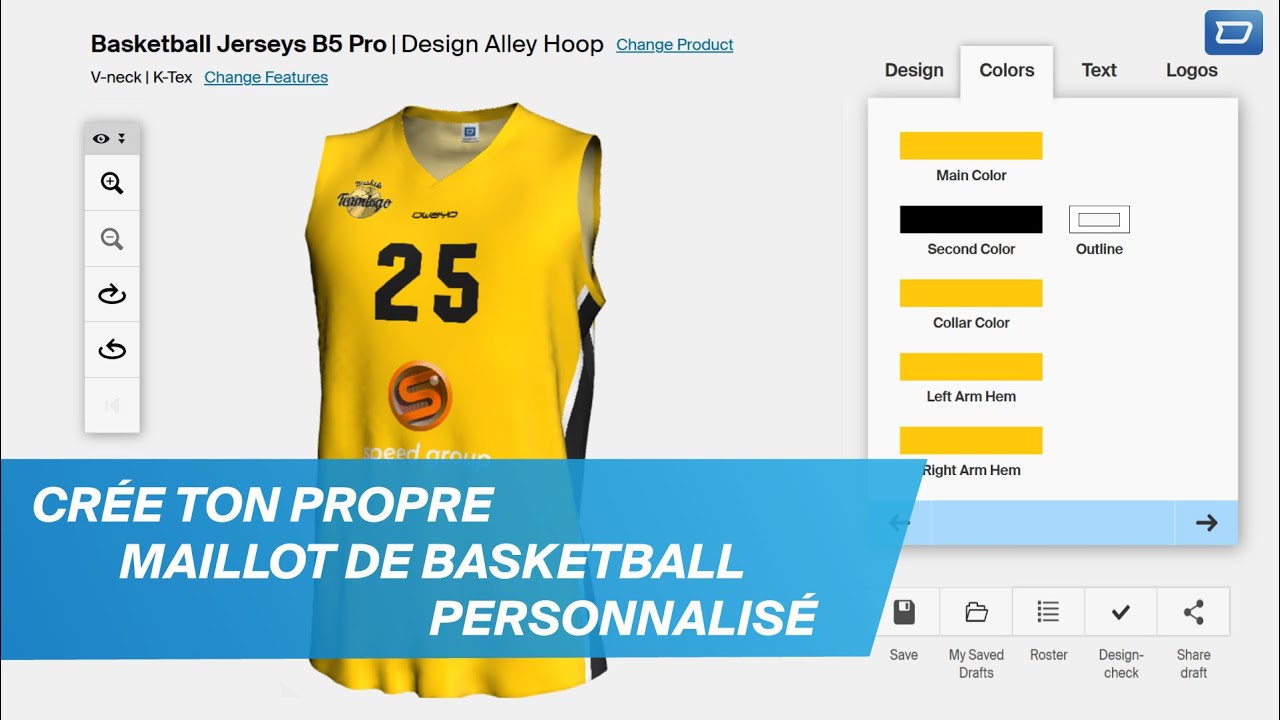 Crée ton propre maillot de basketball personnalisé | owayo - YouTube