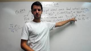 Algebra 2 Lesson 69: Gas Law Problems with Scientific Notation