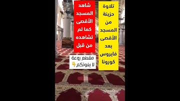 تلاوة جميلة مؤثرة تريح النفس من داخل المسجد الأقصى المبارك