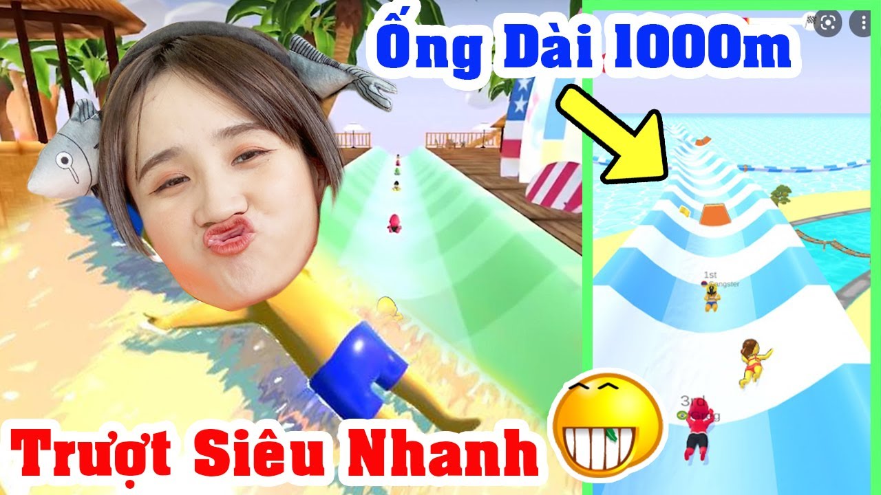 tro choi di tam bien New Update Chị Vê Chơi Ống Trượt Nước Dài 1000 Mét | AQUAPARK.IO | Vê Vê Official